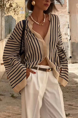 With Ease Striped Long Sleeve Top