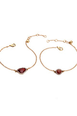 Wine Red Pendant Bracelet