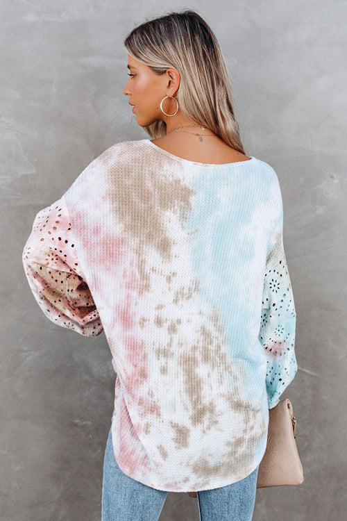 I'm Your Girl Tie-Dye Print Knit Sweater