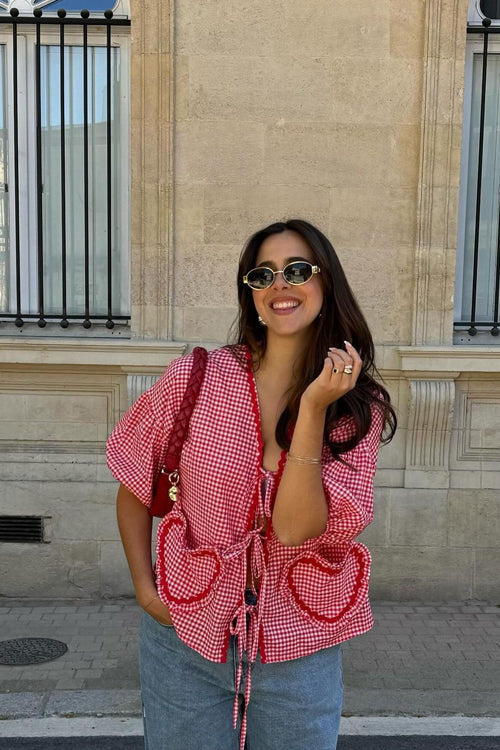 Perfectly You Tie-Front Gingham Top - 10 Colors