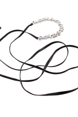 Crystal Leather Punk Choker