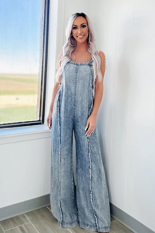 Fresh Perfection Light Wash Denim Jumpsuit - 3 Colors