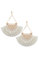 Metallic Tassel Sector Earrings