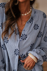 Easily Endearing Flower Long Sleeve Top