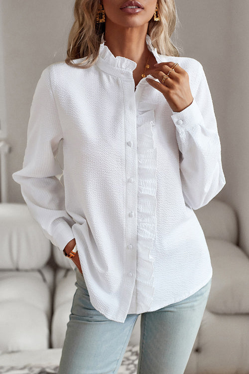 Make It Last Ruffled Long Sleeve Top - 4 Colors