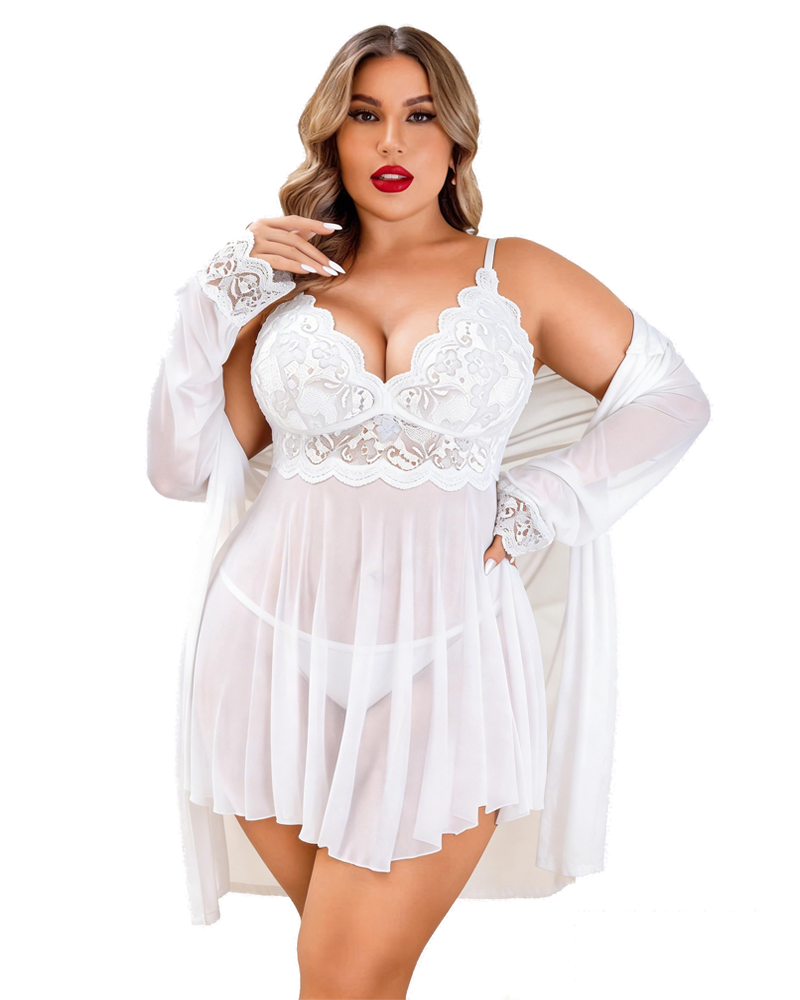 Plus Size Sleepwear Exotic Lace Lingerie Sets