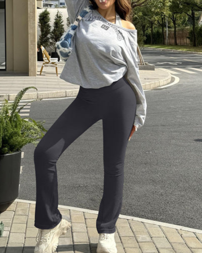 High Waist Flare Leggings2 Pieces