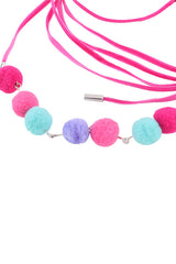 Pink Sphere  Fluffy Choker