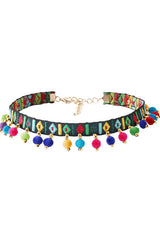 Ethnic Fluffy Ball Choker