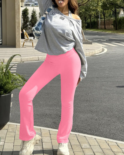 High Waist Flare Leggings2 Pieces