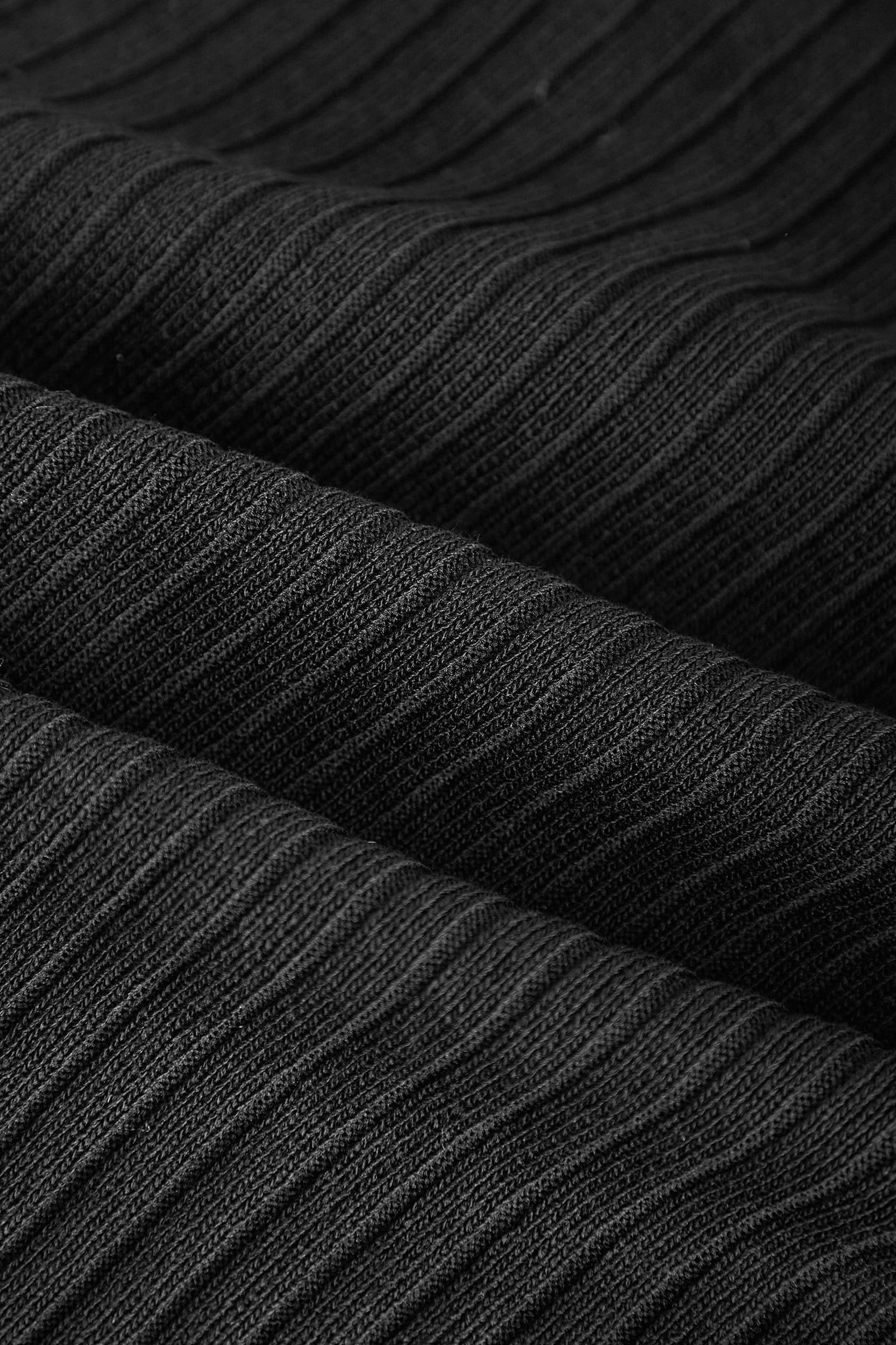 Lealia Black Contrast Knitted Cardigan