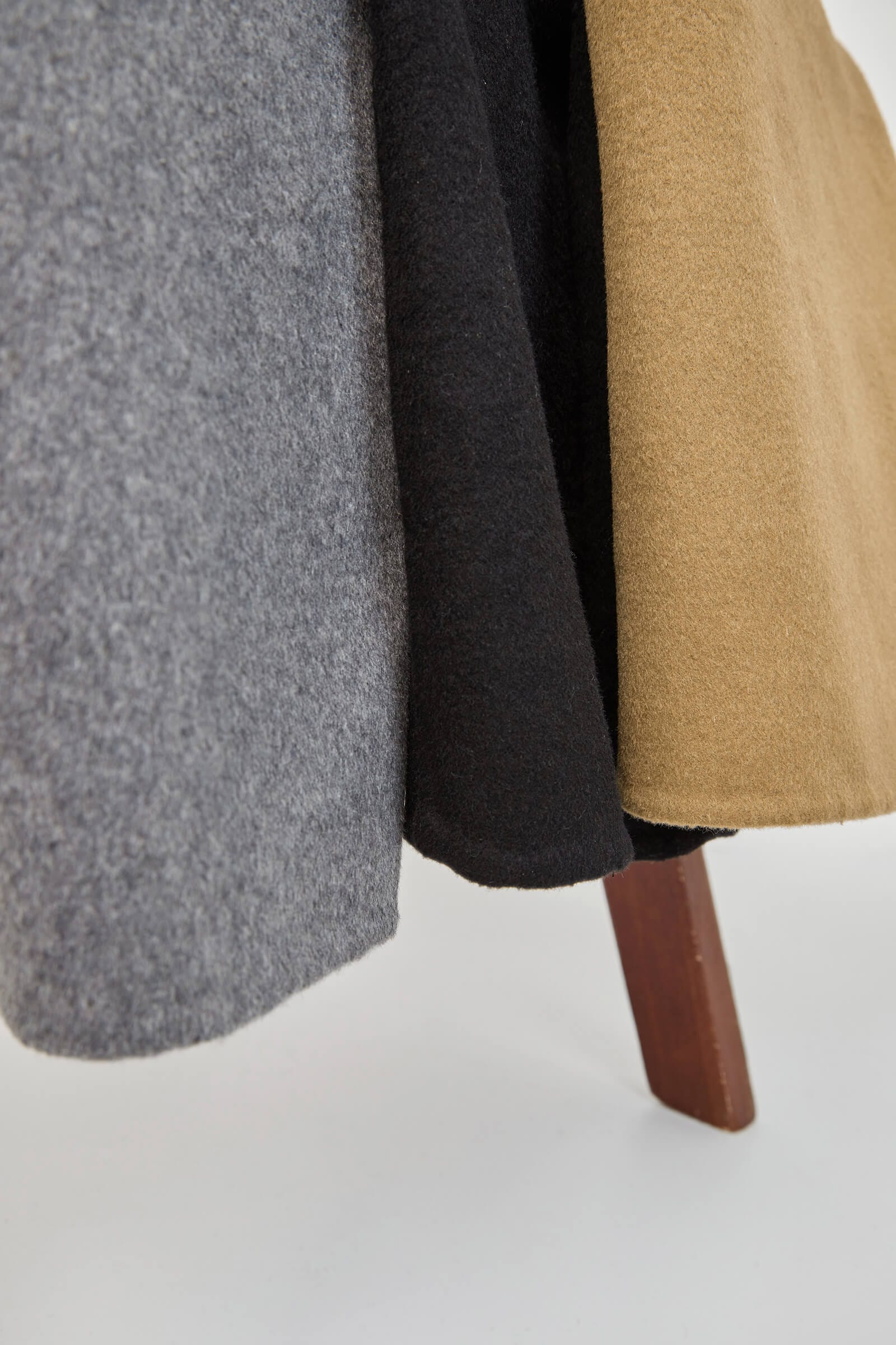 Grey Premium Wool Double-Breasted Longline Coat