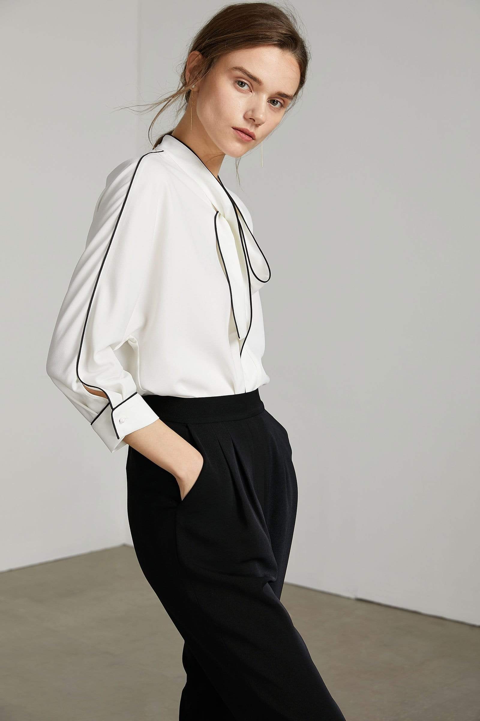 Bolt White Contrast Top