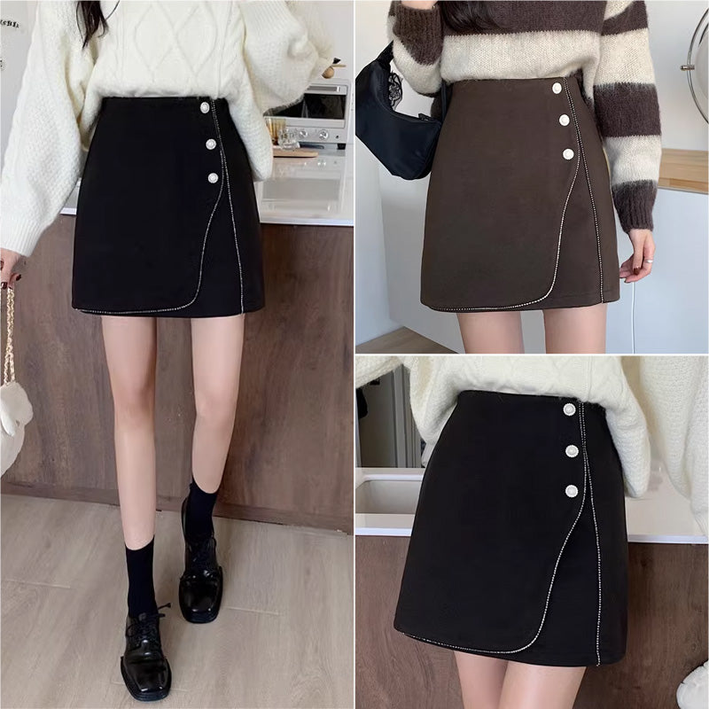 Inaya Black Asymmetrical Skirt