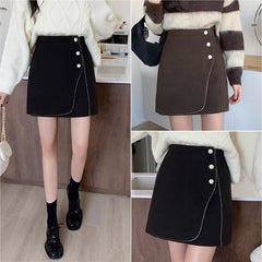 Inaya Black Asymmetrical Skirt