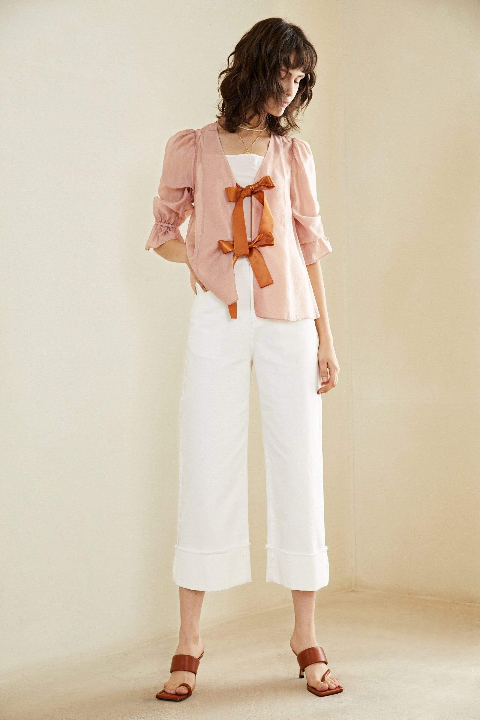 Sasha White Capri Pants