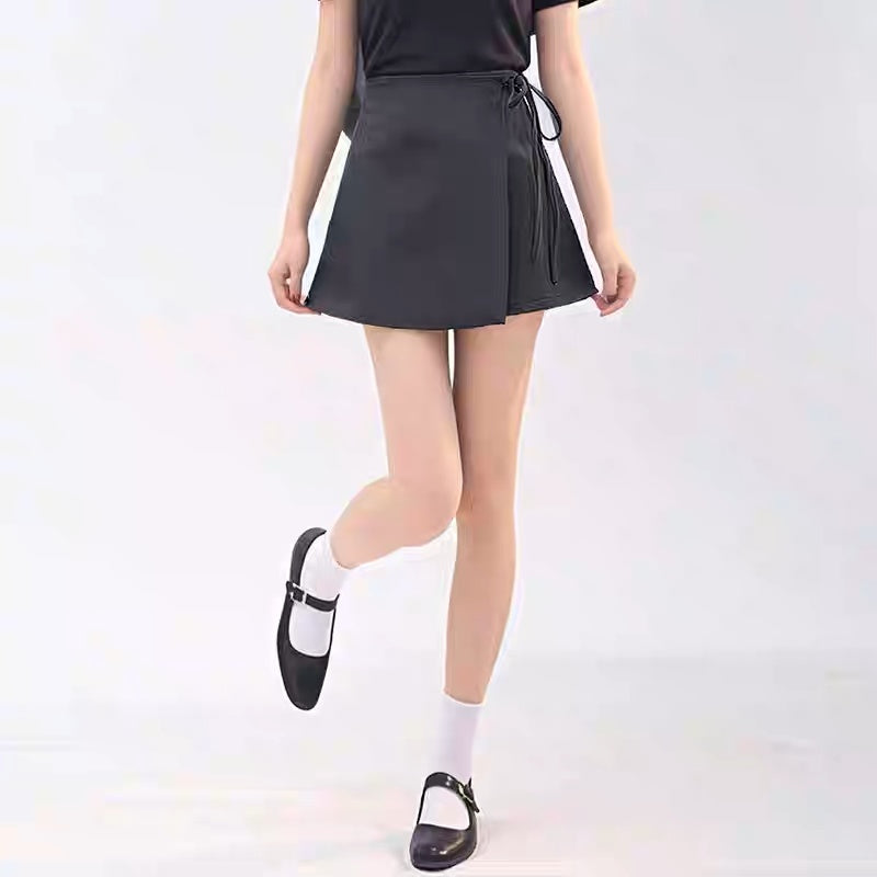 Wrap Mini Skirt with Tie Detail