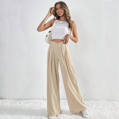 Pleated Casual Wide Leg Pants