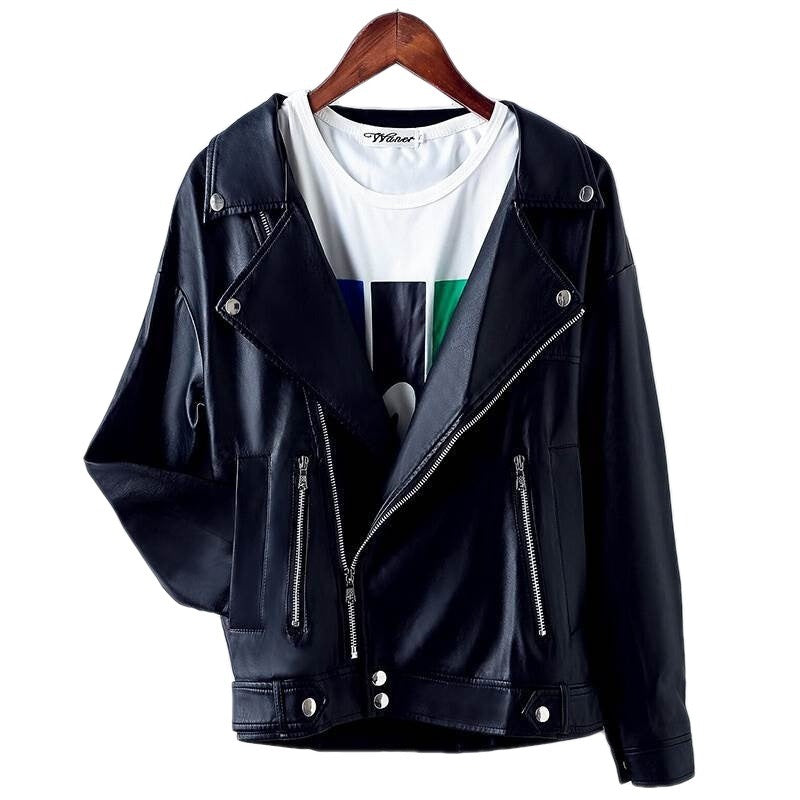 Loose Biker Leather Jacket