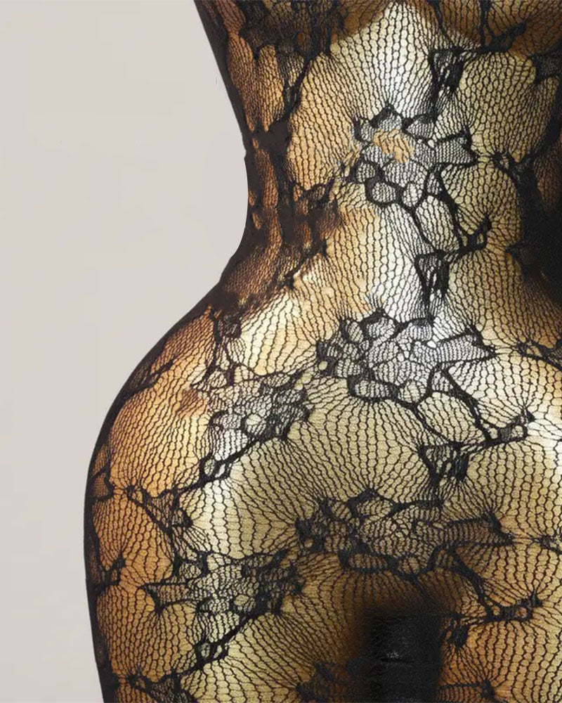 Lingerie Women's Net Stockings Open File One-piece Stockings Hollow Temptation