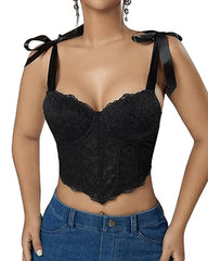 Women's Lace Floral Bodycon Tube Top