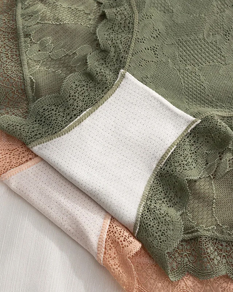 Women's Comfortable Lace Jacquard Seamless Breathable Panties