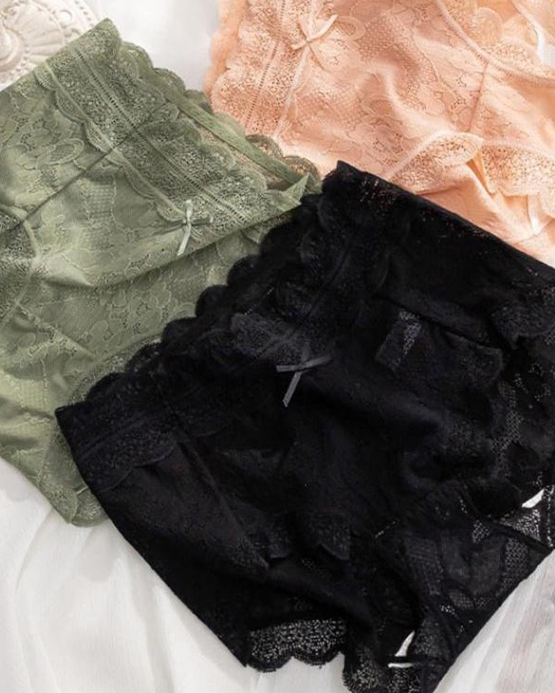 Women's Comfortable Lace Jacquard Seamless Breathable Panties