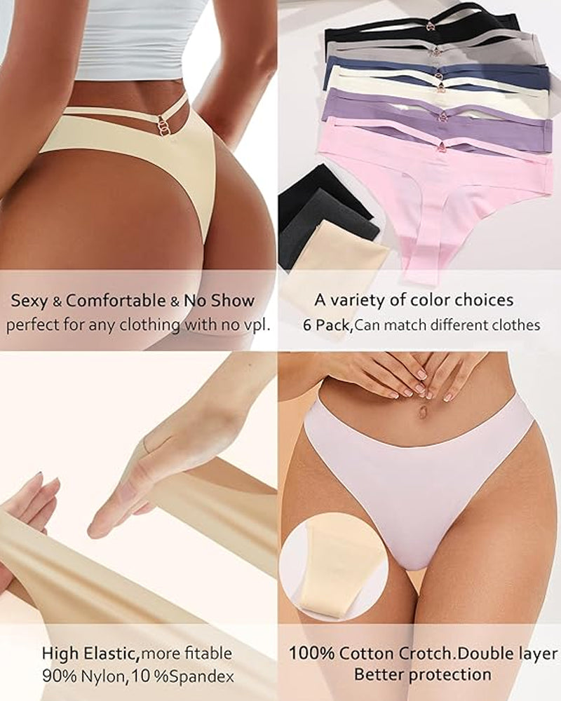 Women's Seamless Breathable Invisible Hollow Thong