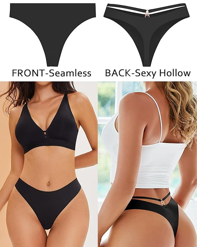 Women's Seamless Breathable Invisible Hollow Thong