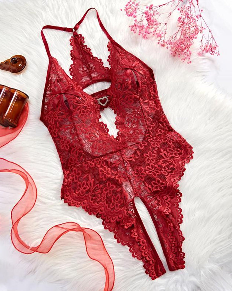 Women's Lace Bodysuit Pajamas