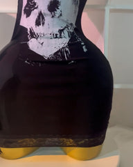 Black Skull Suspender Lace Dress