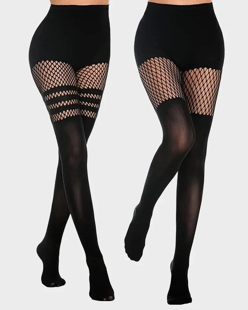 Mock Thigh High Stockings For Women Fishnet Tights Suspender Pantyhose