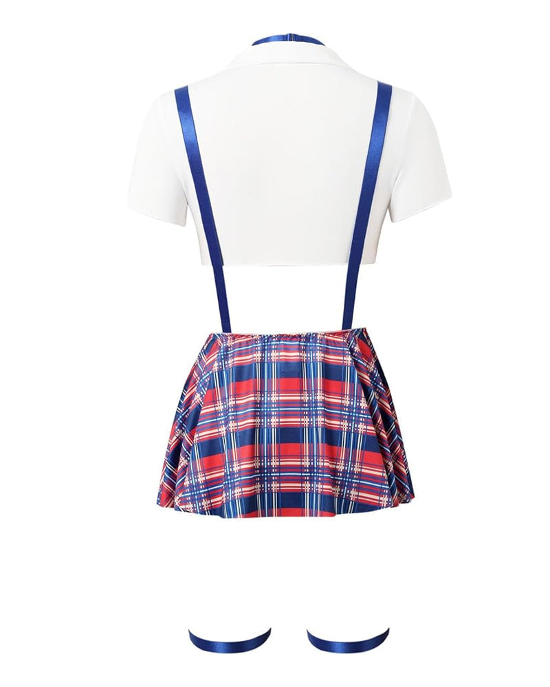 Fun Schoolgirl Role Play 4 Piece Lingerie Set