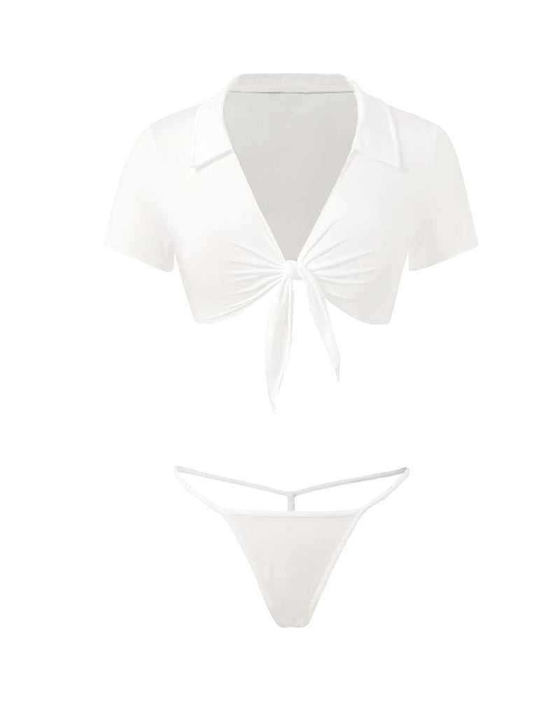 Fun Schoolgirl Role Play 4 Piece Lingerie Set
