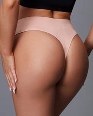 Women's Seamless Sports Fitness Letter Wide Waist Briefs