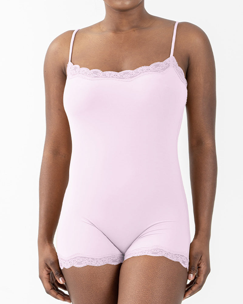 Women's Spaghetti Strap Lace Seamless Jumpsuit