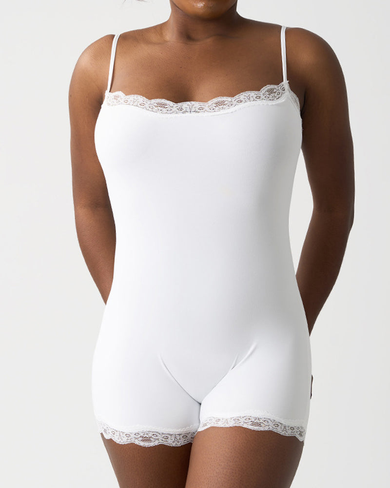 Women's Spaghetti Strap Lace Seamless Jumpsuit