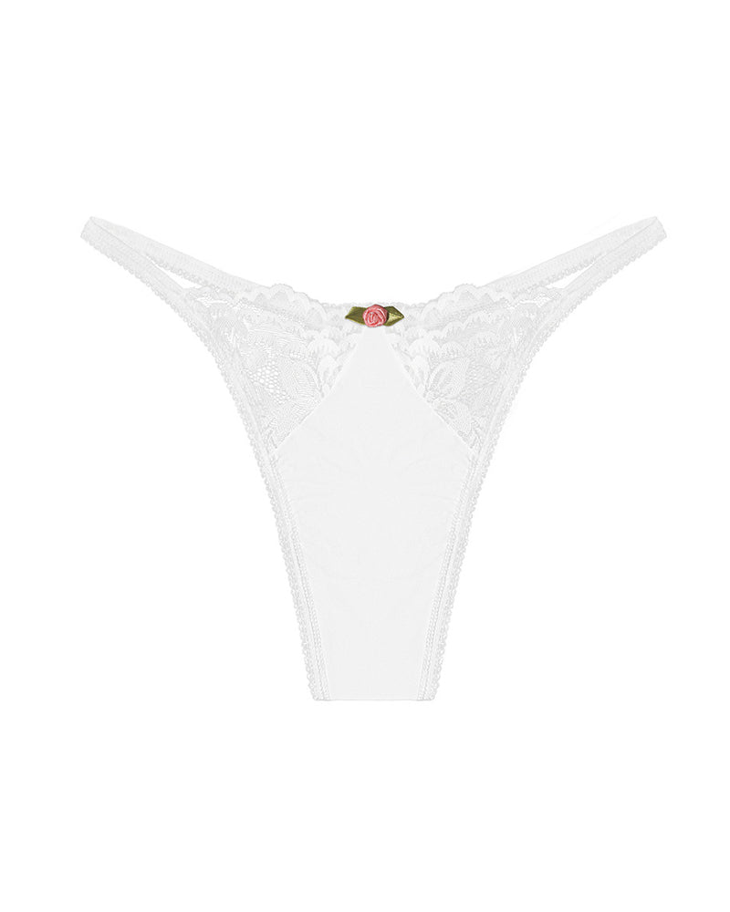 Lace Flower Stretch Thong