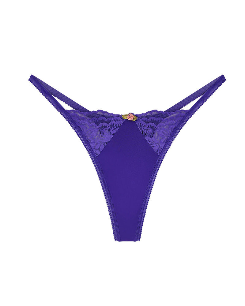 Lace Flower Stretch Thong