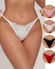 Lace Flower Stretch Thong