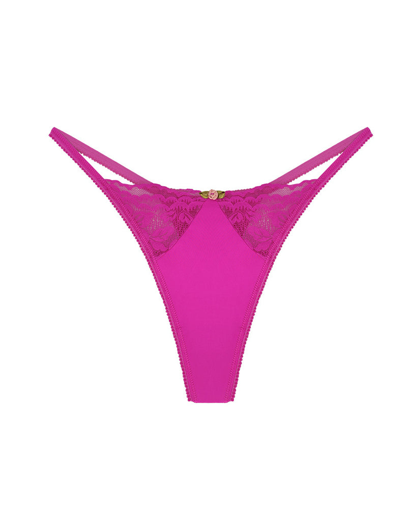 Lace Flower Stretch Thong