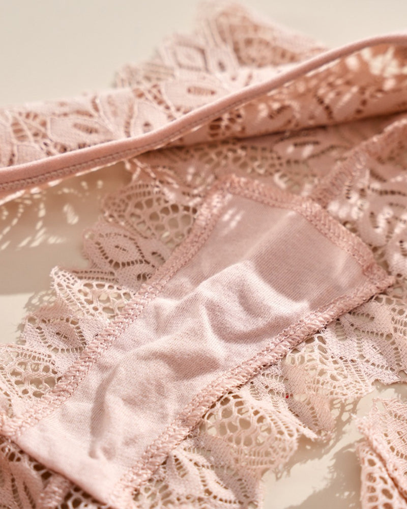Bow Lace Breathable Hollow Comfortable Panties