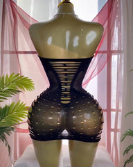 Fishnet Hollow Tube Top Nightdress