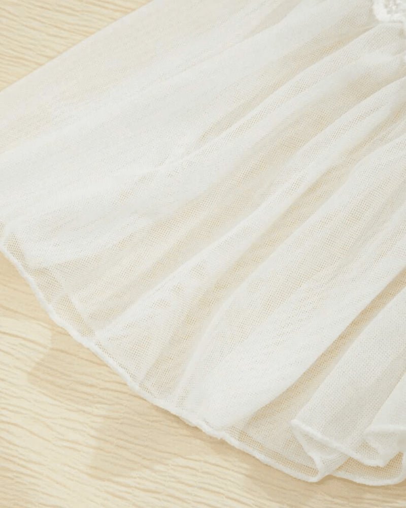 Hollow Lace See-through Suspenders Open Crotch One-piece Pajamas