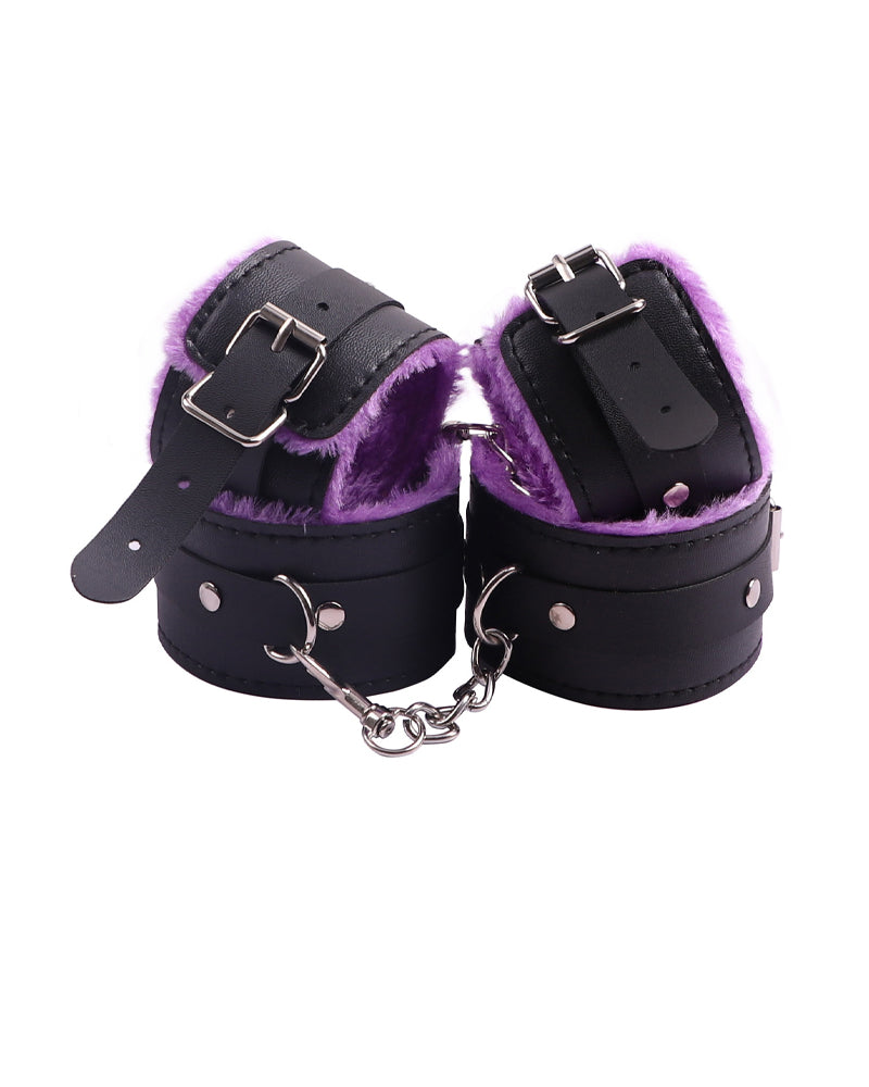 SM Plush Leather Bondage 10-Piece Set