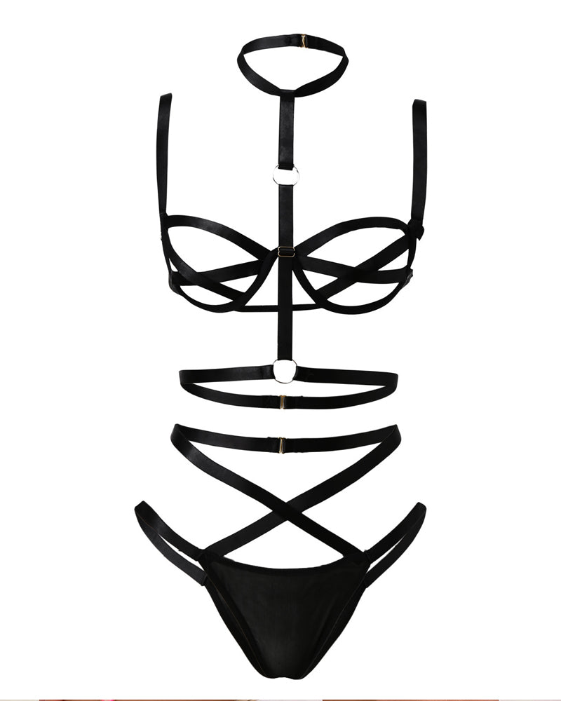 Bandage Hollow Underwear Set