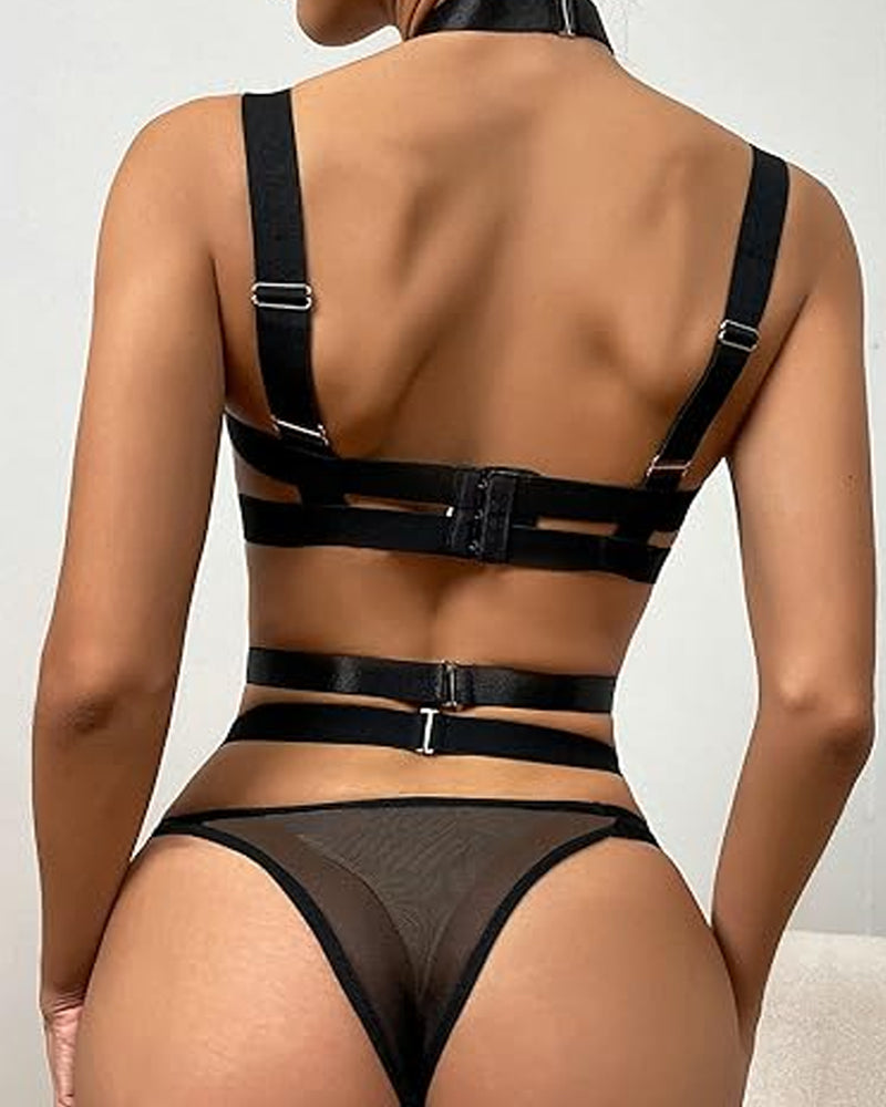 Bandage Hollow Underwear Set