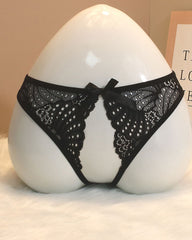 Lace Crotchless Stretch Thong
