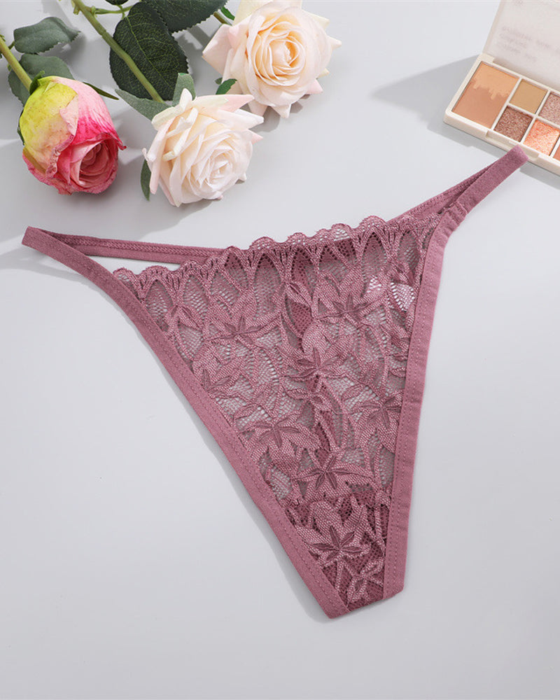 Low-Rise Breathable Lace Seamless String T-Back