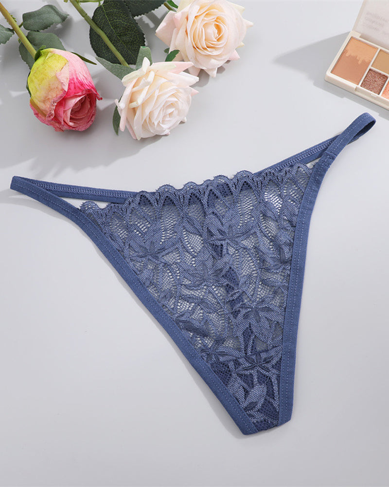 Low-Rise Breathable Lace Seamless String T-Back